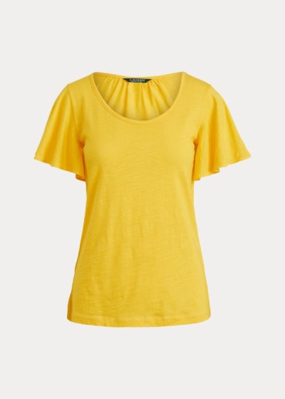 Ralph Lauren Cotton Scoopneck T Shirt Dame Danmark (OTFBM8023)